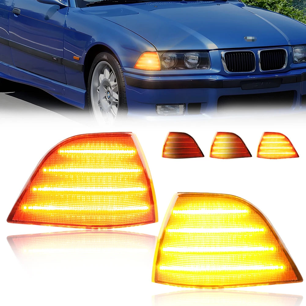 Sequential LED Front Corner Turn Signal Lights – BMW E36 Coupe & Convertible 1992–1999
