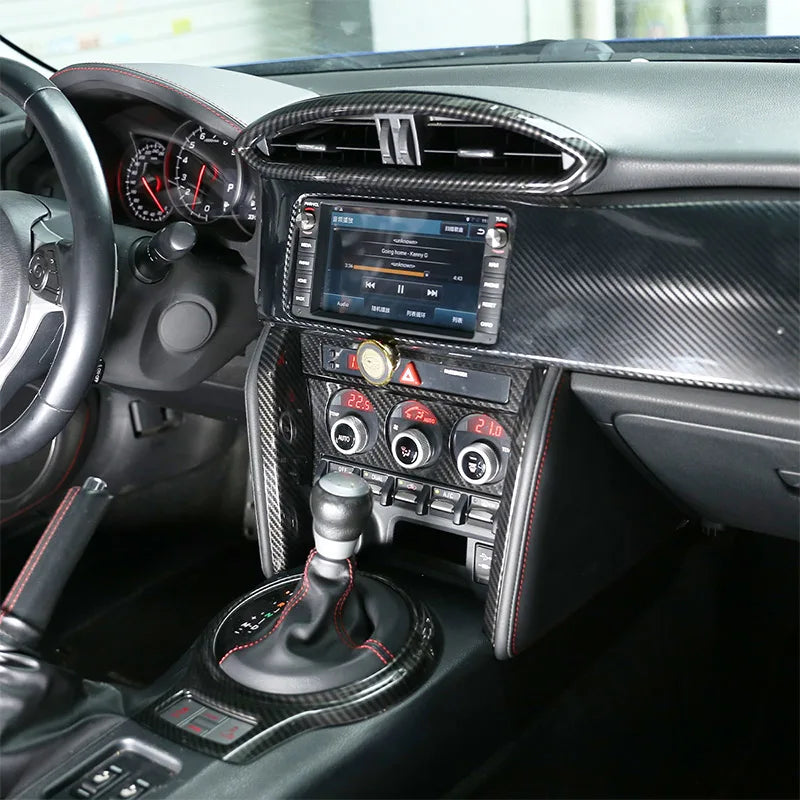 Owntycar ABS Carbon Fiber Shift Armrest Panel for Subaru BRZ and Toyota 86