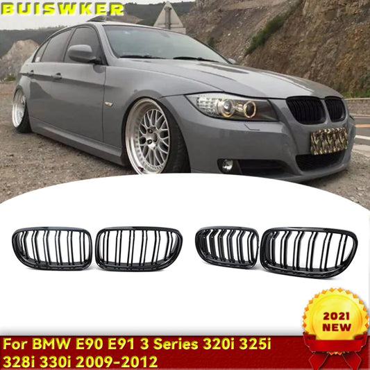 BMW Kidney Front Grille Gloss Matte Black E90 E91 LCI 2009-2011
