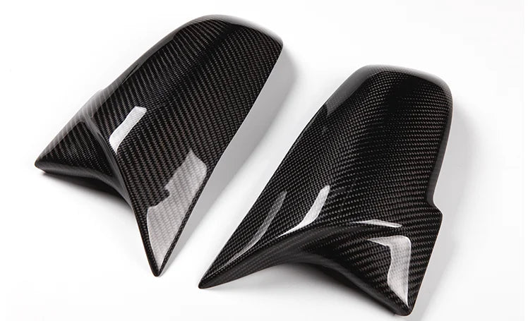 Wing Mirror Cover Caps – BMW 1 2 3 4 Series X1 M2 i3 F20 F22 F30 F32 | Glossy Black, Carbon Grain & Forged Carbon