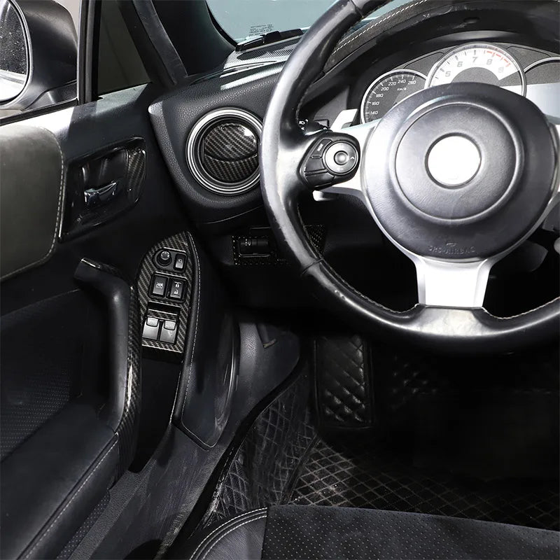 Owntycar ABS Carbon Fiber Shift Armrest Panel for Subaru BRZ and Toyota 86