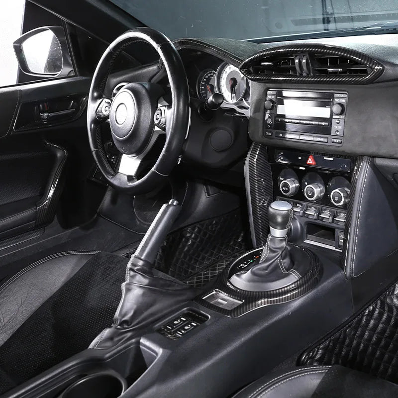 Owntycar ABS Carbon Fiber Shift Armrest Panel for Subaru BRZ and Toyota 86