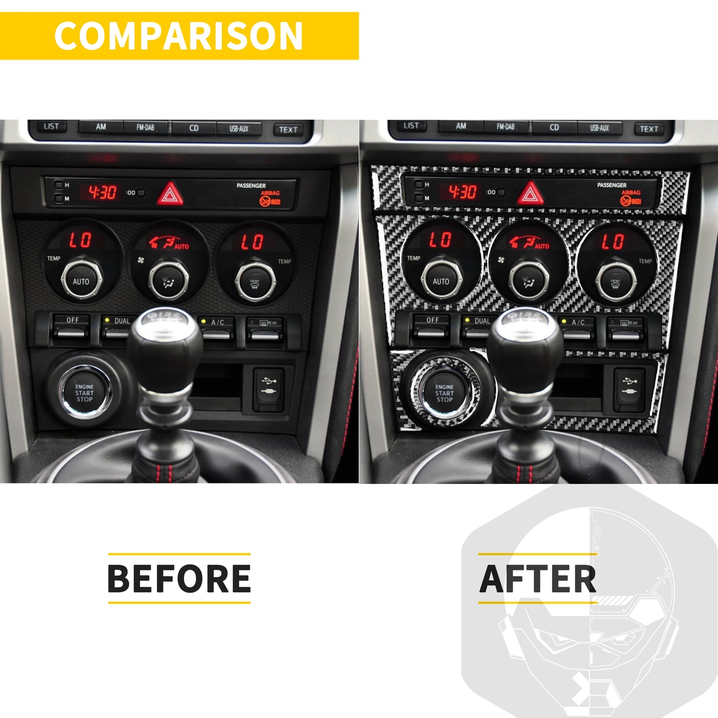 DDJCARBON Interior Carbon Fiber Panel Frame For BRZ ZC6 And 86 ZN6 2017-2019