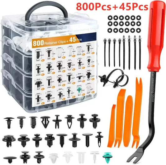 Generic Auto Fastener Clip Kit 800Pcs Plastic Retainers For Body Panels