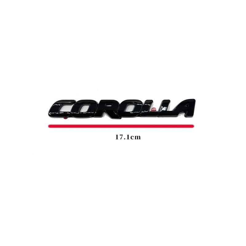 Toyota Emblem Gloss Black Overlay for Corolla 2019-2025 Sedan XSE SE LE