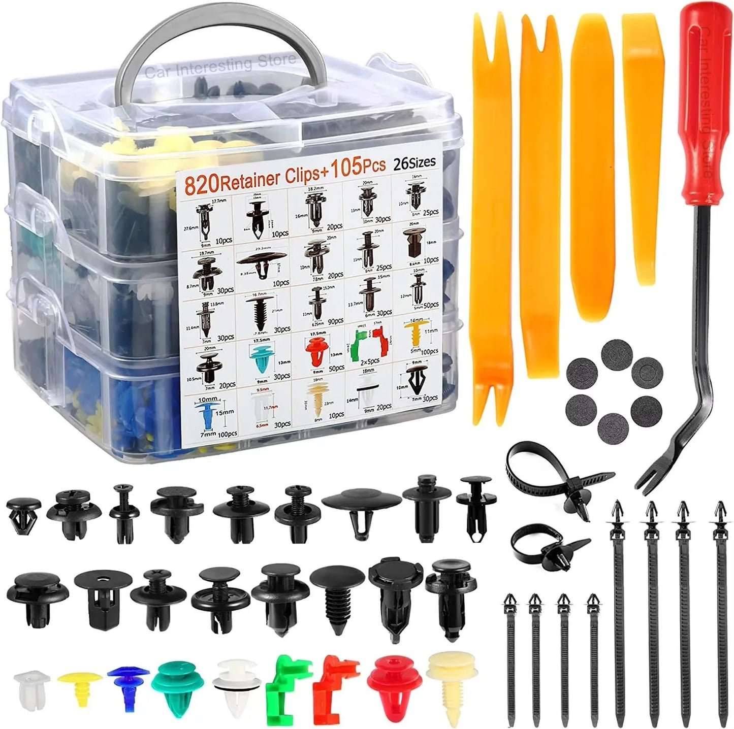 Generic Auto Fastener Clip Kit 800Pcs Plastic Retainers For Body Panels