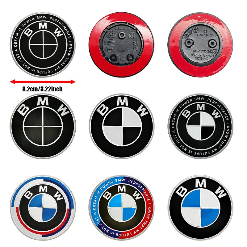 BMW Bonnet Emblem – 82mm Diameter With 2-Or-3-Hole Fixing