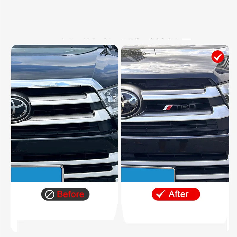 Toyota TRD Emblem Front Grille and 3D Metal Rear Badge for Highlander 2015-2021