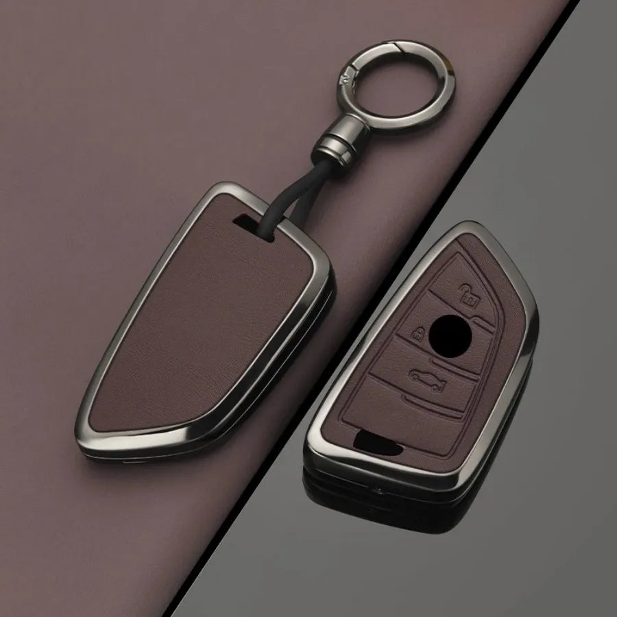 Zinc Alloy Key Case With Leather – Scratch Resistant And Signal Safe