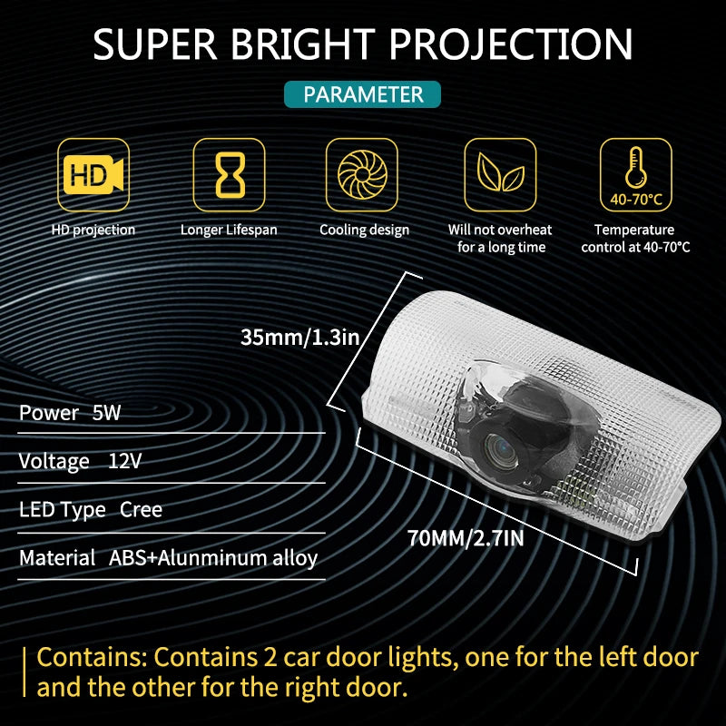 Toyota Door Courtesy Light High Definition Projector For AE86 GT86 Gr Sport