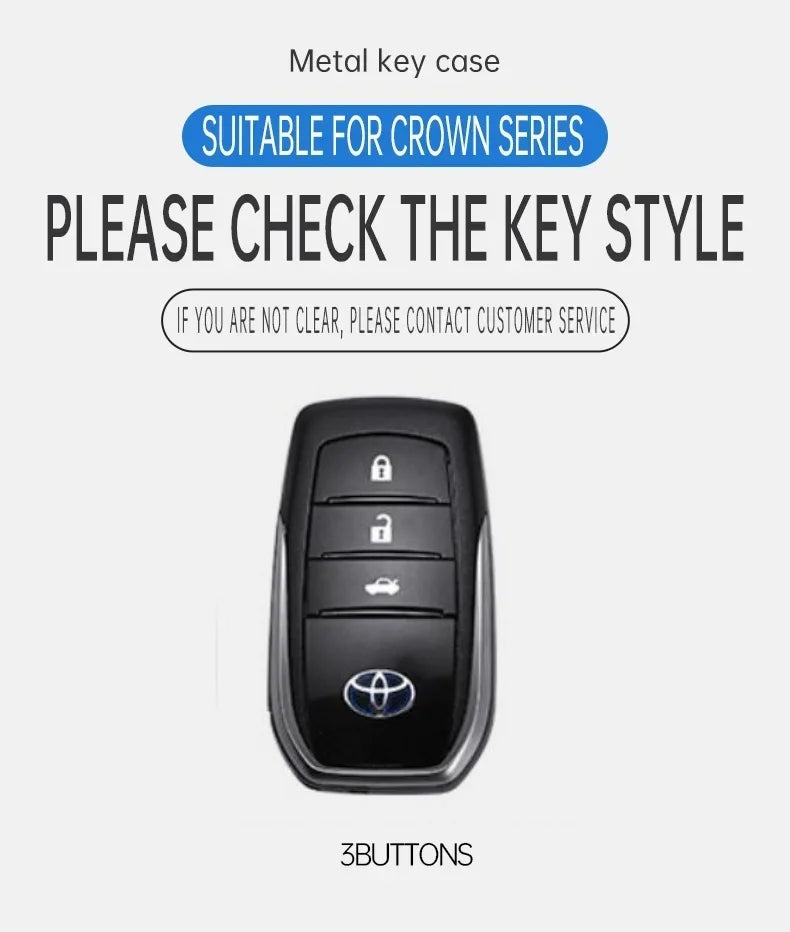 Toyota Zinc Alloy Leather Key For CHR Hilux Fortuner