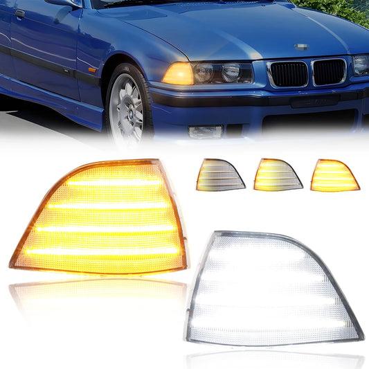 Sequential LED Front Corner Turn Signal Lights – BMW E36 Coupe & Convertible 1992–1999