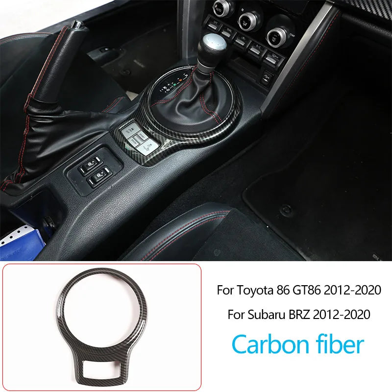 Owntycar ABS Carbon Fiber Shift Armrest Panel for Subaru BRZ and Toyota 86