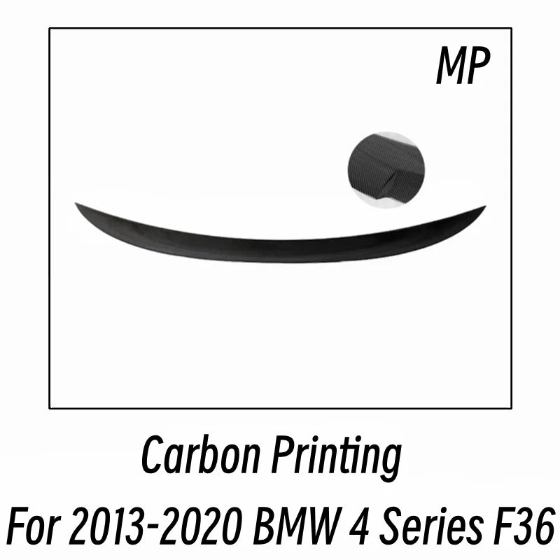 BMW 4 Series F32 F33 F36 Rear Boot Spoiler - Sturdy Plastic Trim