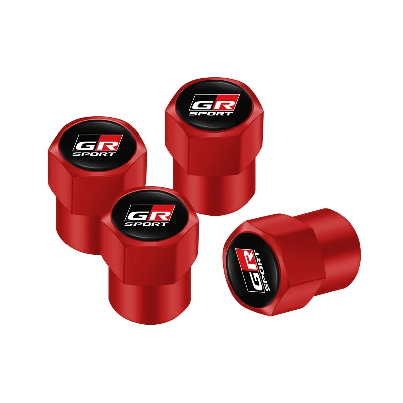 Toyota Tire Valve Caps and Key Chain for GR Corolla, Yaris, Aygo, Prius
