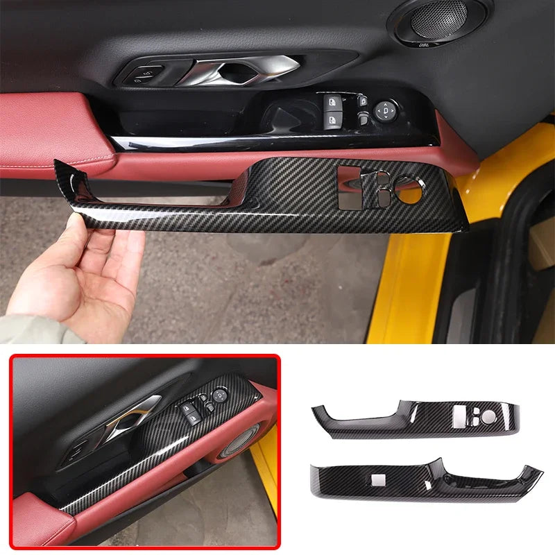 Toyota Window Glass Lift Switch Button Trim Frame For GR Supra MK5 A90 2019-2022