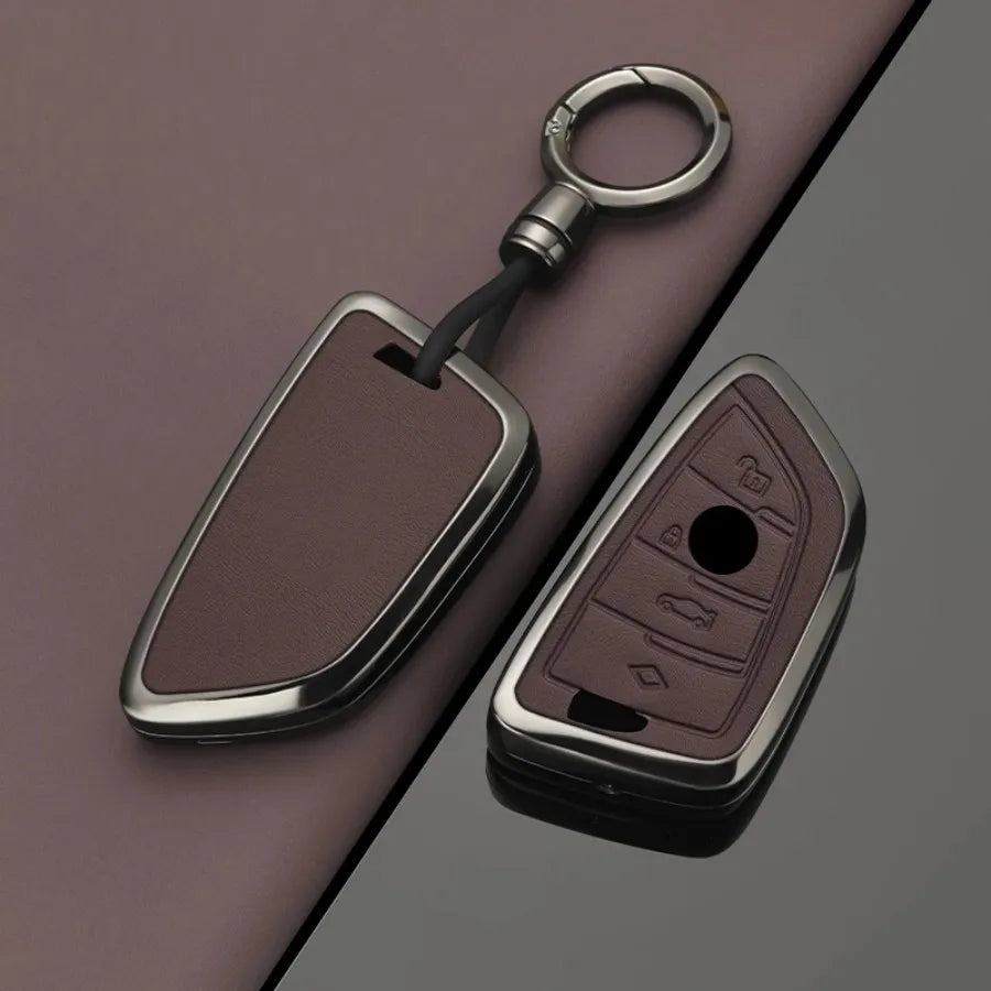 Zinc Alloy Key Case With Leather – Scratch Resistant And Signal Safe