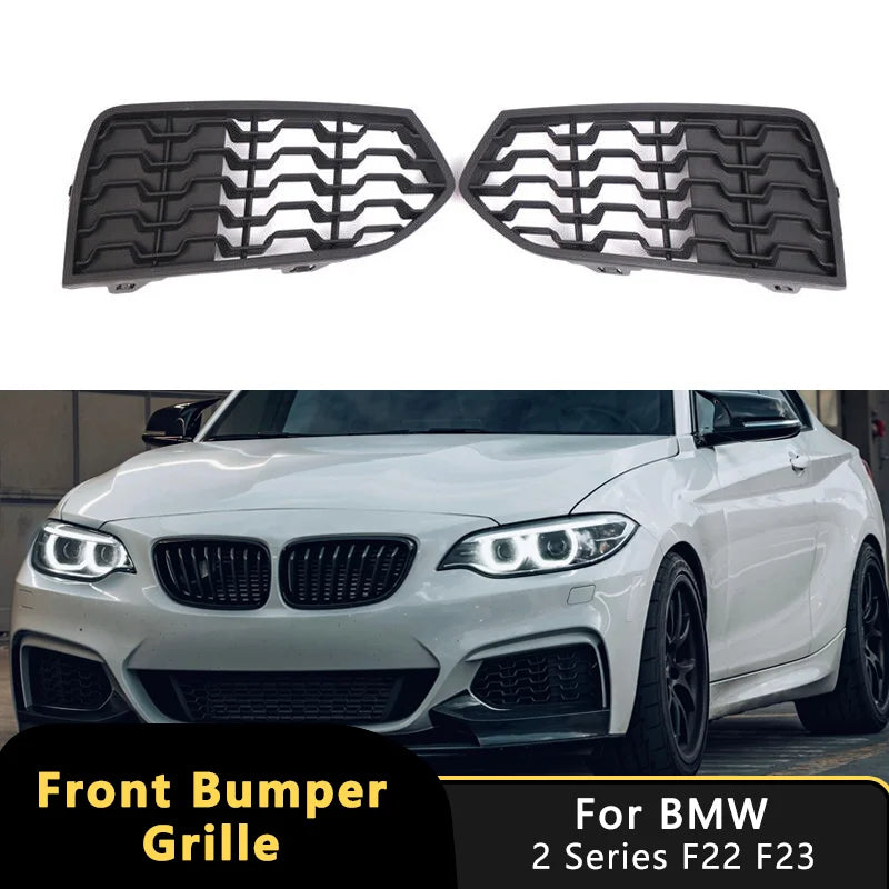 Honeycomb Front Fog Light Grille – BMW 2 Series F22 F23 2012–2019 | Matte Black | Left, Right or Pair