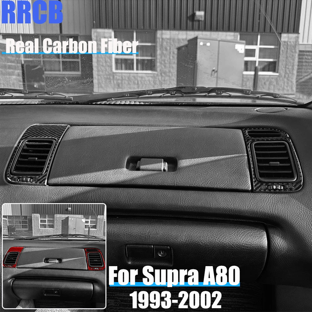 Toyota Supra Real Carbon Fiber Air Vent Sticker for JZA80/A80 1993-2002