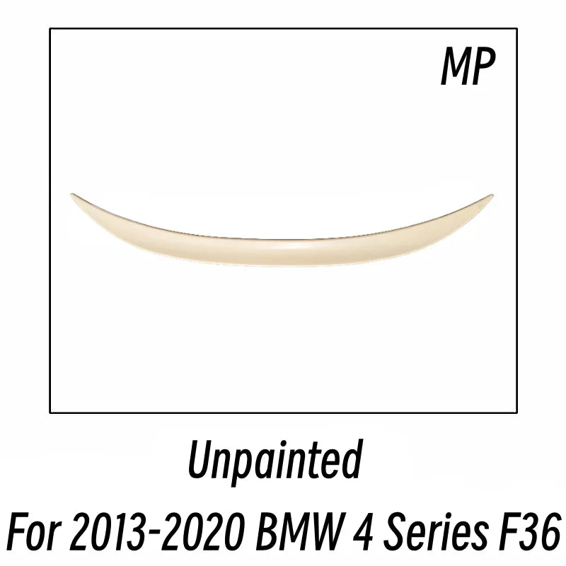 BMW 4 Series F32 F33 F36 Rear Boot Spoiler - Sturdy Plastic Trim