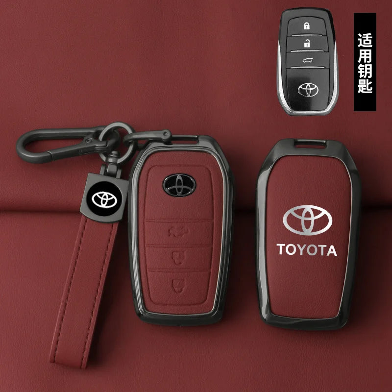 Toyota Zinc Alloy Leather Key For CHR Hilux Fortuner