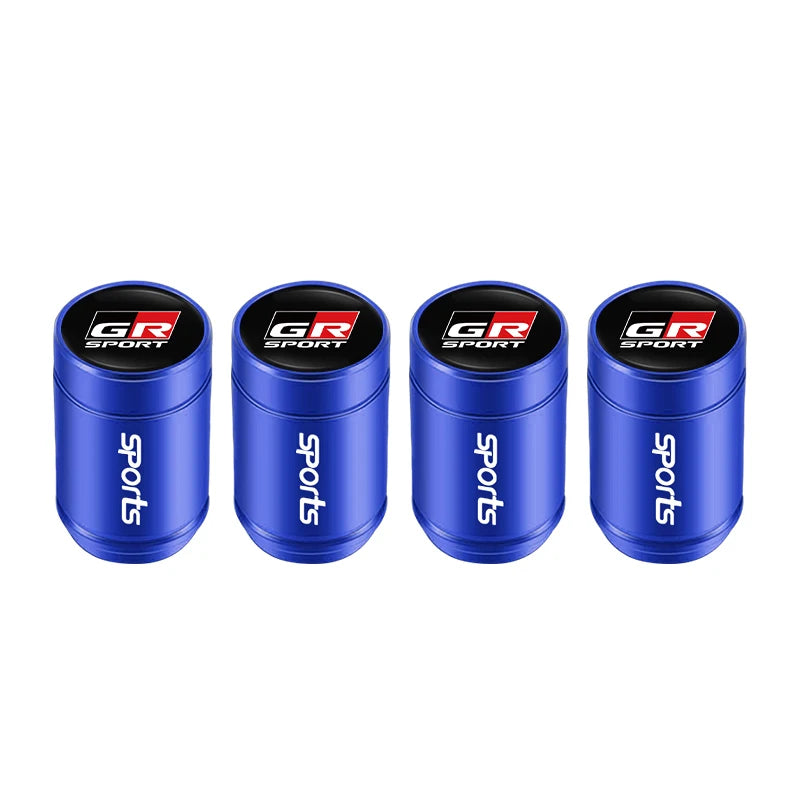 Toyota Tire Valve Caps and Key Chain for GR Corolla, Yaris, Aygo, Prius