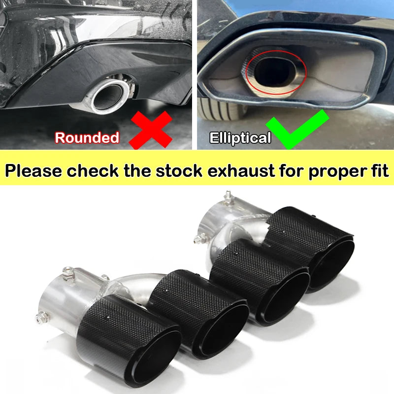 Bmw G20 G21 G22 G42 Quad Carbon Fibre Exhaust Tips – Direct Replacement