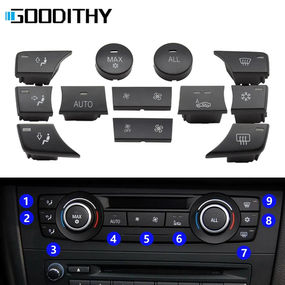 BMW E8x Series AC Vent Volume Rotary Knob Cover - Direct Fit Replacement