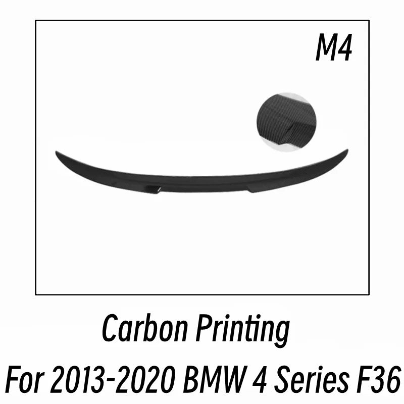 BMW 4 Series F32 F33 F36 Rear Boot Spoiler - Sturdy Plastic Trim