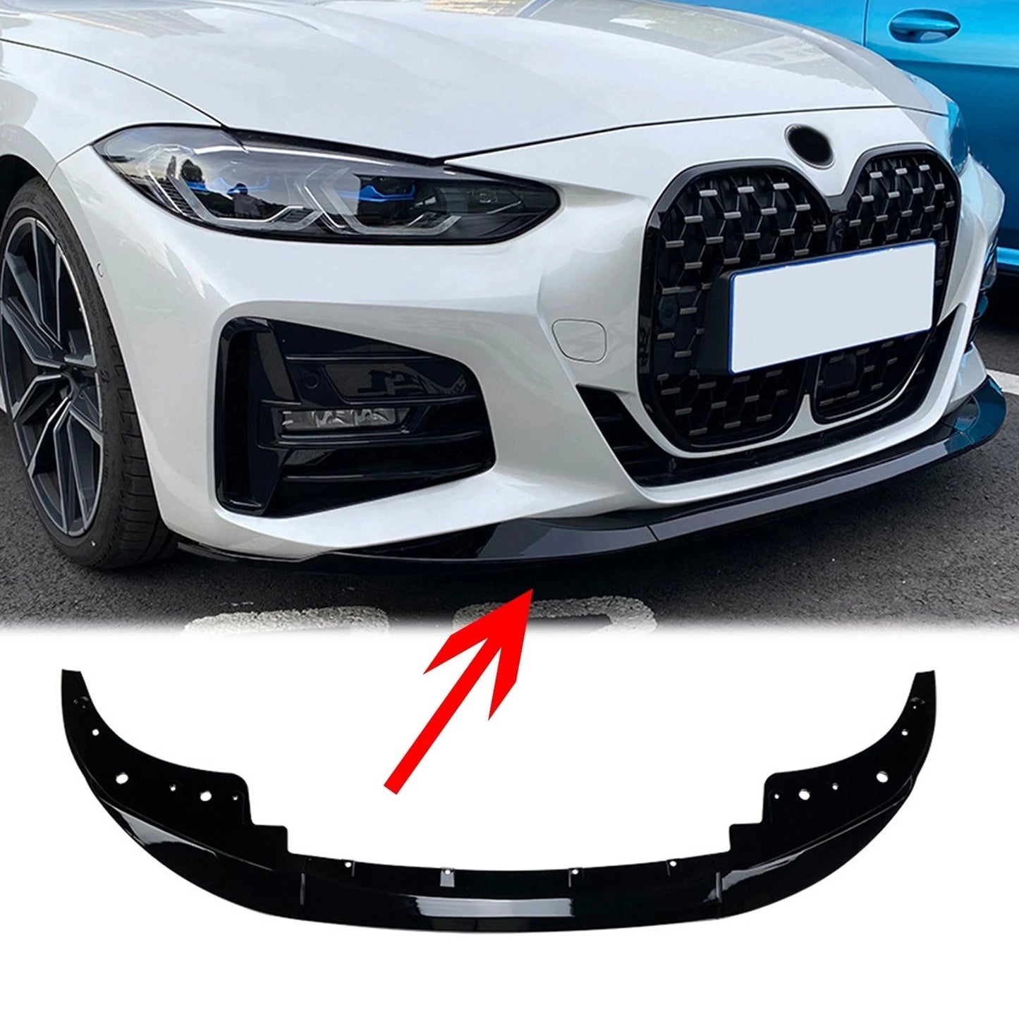 BMW 4 Series G22 Front Bumper Spoiler Lip – High Impact Abs