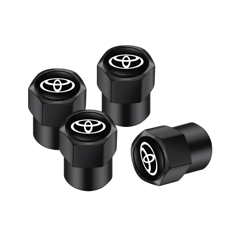 Toyota Tire Valve Caps and Key Chain for GR Corolla, Yaris, Aygo, Prius