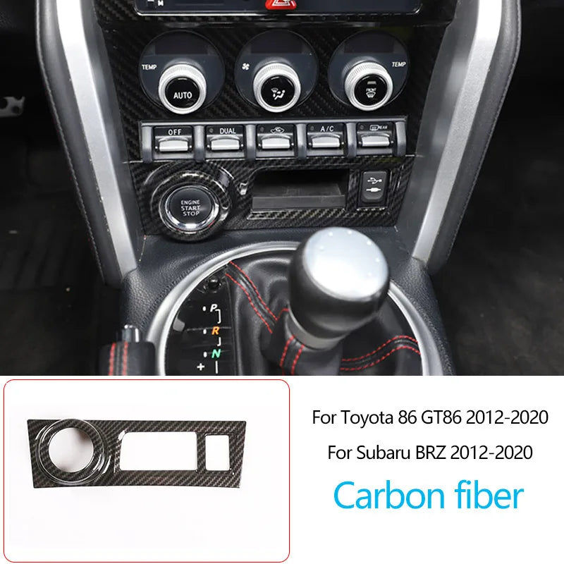 Owntycar ABS Carbon Fiber Shift Armrest Panel for Subaru BRZ and Toyota 86