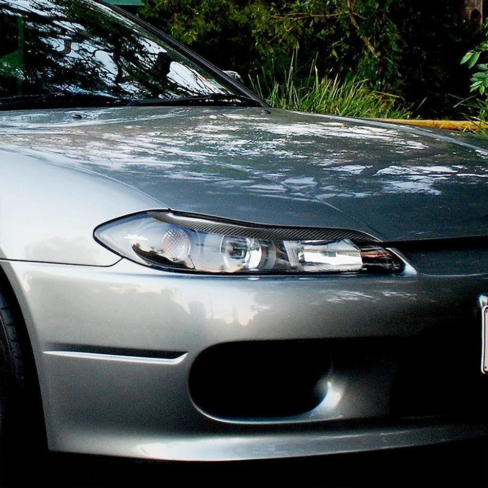 Carbon Fibre Headlight Eyelid Covers – Nissan Silvia S15 200SX 1999–2002