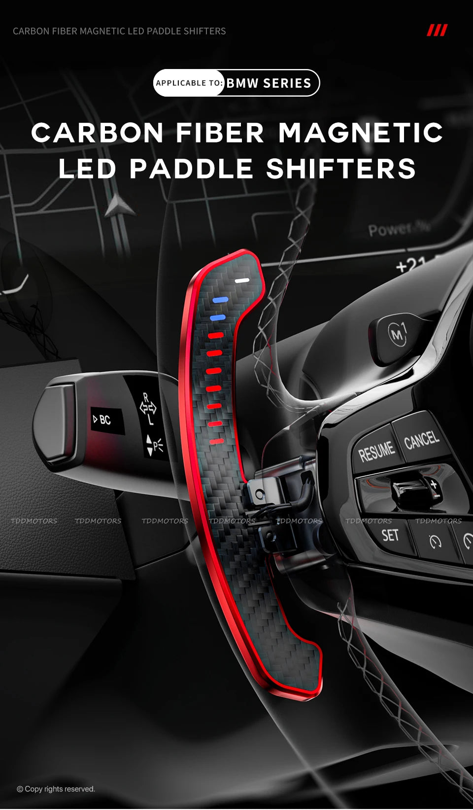 BMW F G Chassis Carbon Fibre Paddle Shifters – Magnetic Attachment