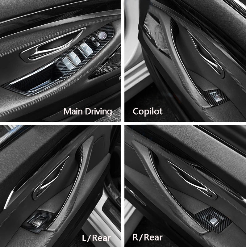 Inner Door Handle Panel Pull Trim Set – BMW 5 Series F10 F11 F18 2010–2017 | 7 Piece | LHD & RHD