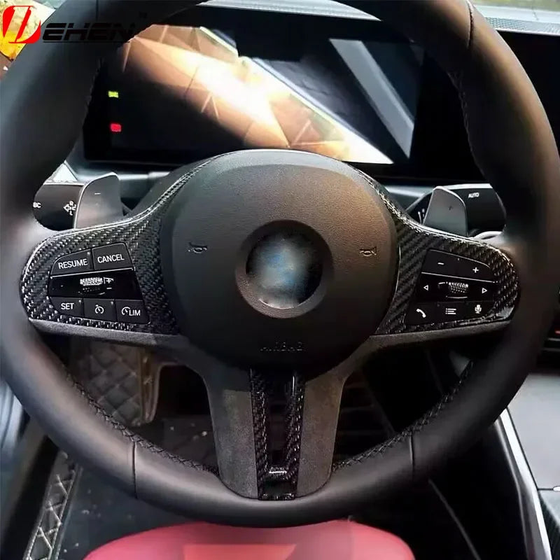 BMW G20 G30 G80 G82 Steering Wheel Trim - Carbon Fibre Finish