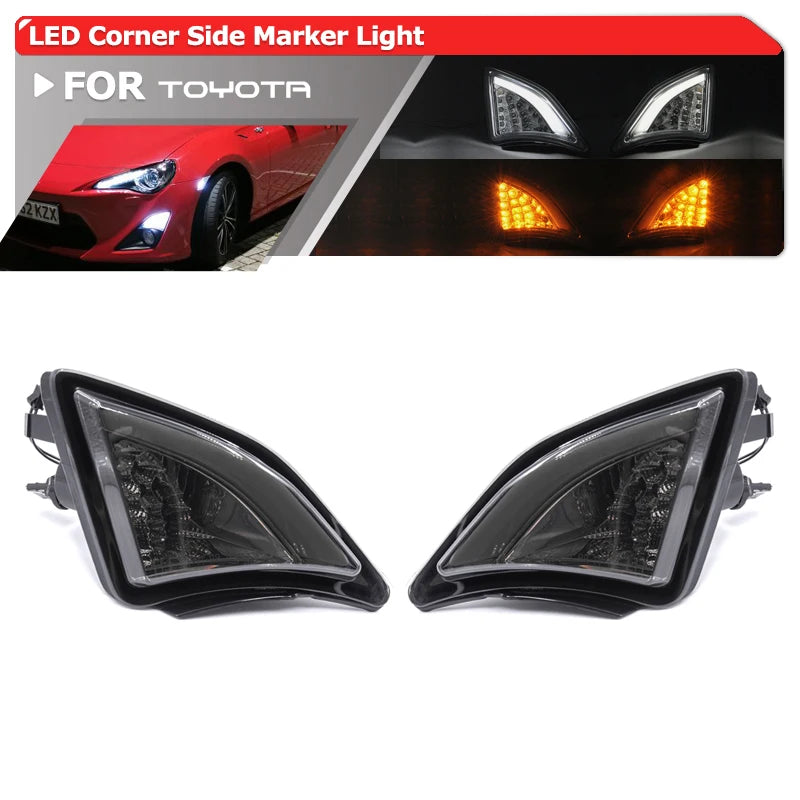 Toyota Smoked LED Corner Lamp Amber Turn Signal For ZN6 GT86 FR-S 2013-2016
