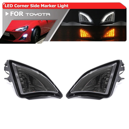 Toyota Smoked LED Corner Lamp Amber Turn Signal For ZN6 GT86 FR-S 2013-2016