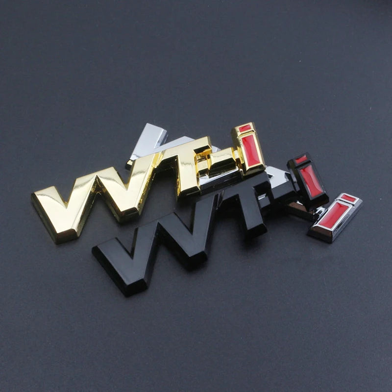 Toyota 3D Metal Black VVTi Emblem for Multiple Toyota Models