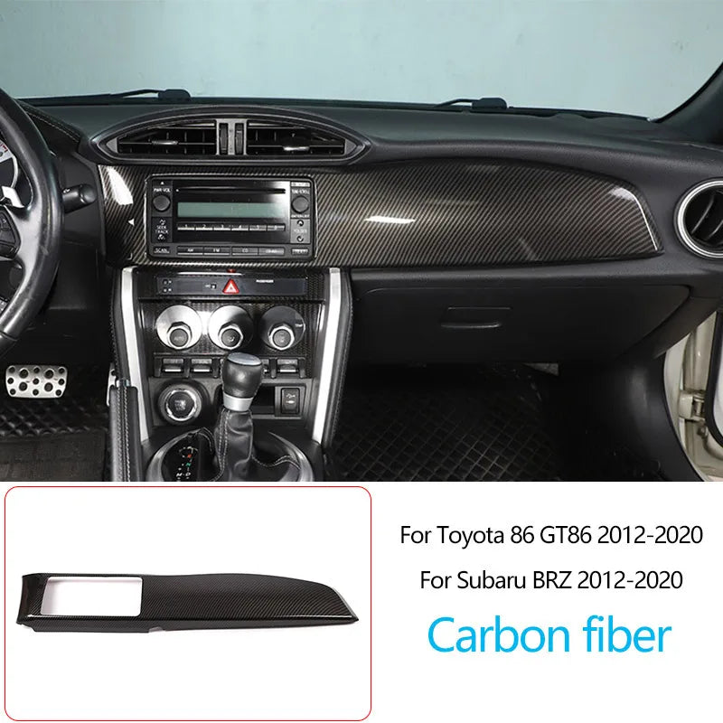 Owntycar ABS Carbon Fiber Shift Armrest Panel for Subaru BRZ and Toyota 86