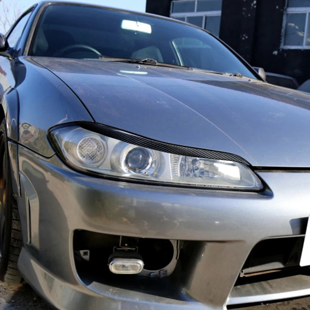 Carbon Fibre Headlight Eyelid Covers – Nissan Silvia S15 200SX 1999–2002