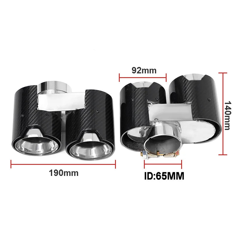 BMW 3 Series G20 G21 Quad Exhaust Tips – Stainless Steel Finish
