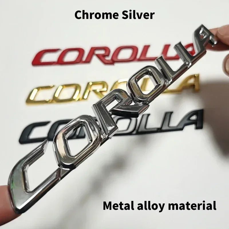 Toyota 3D Metal Emblem for Corolla Cross Rear Trunk
