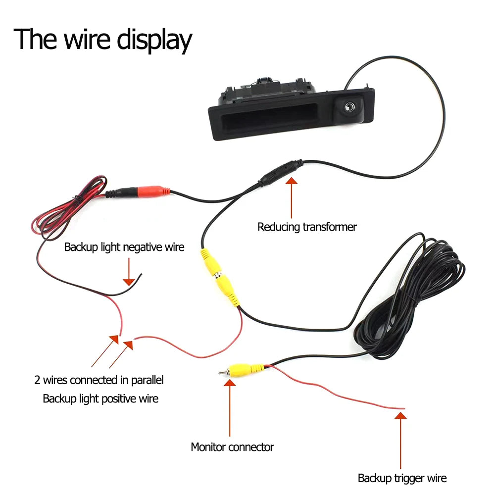 Replacement BMW Boot Lock Switch with Reverse Camera – Black