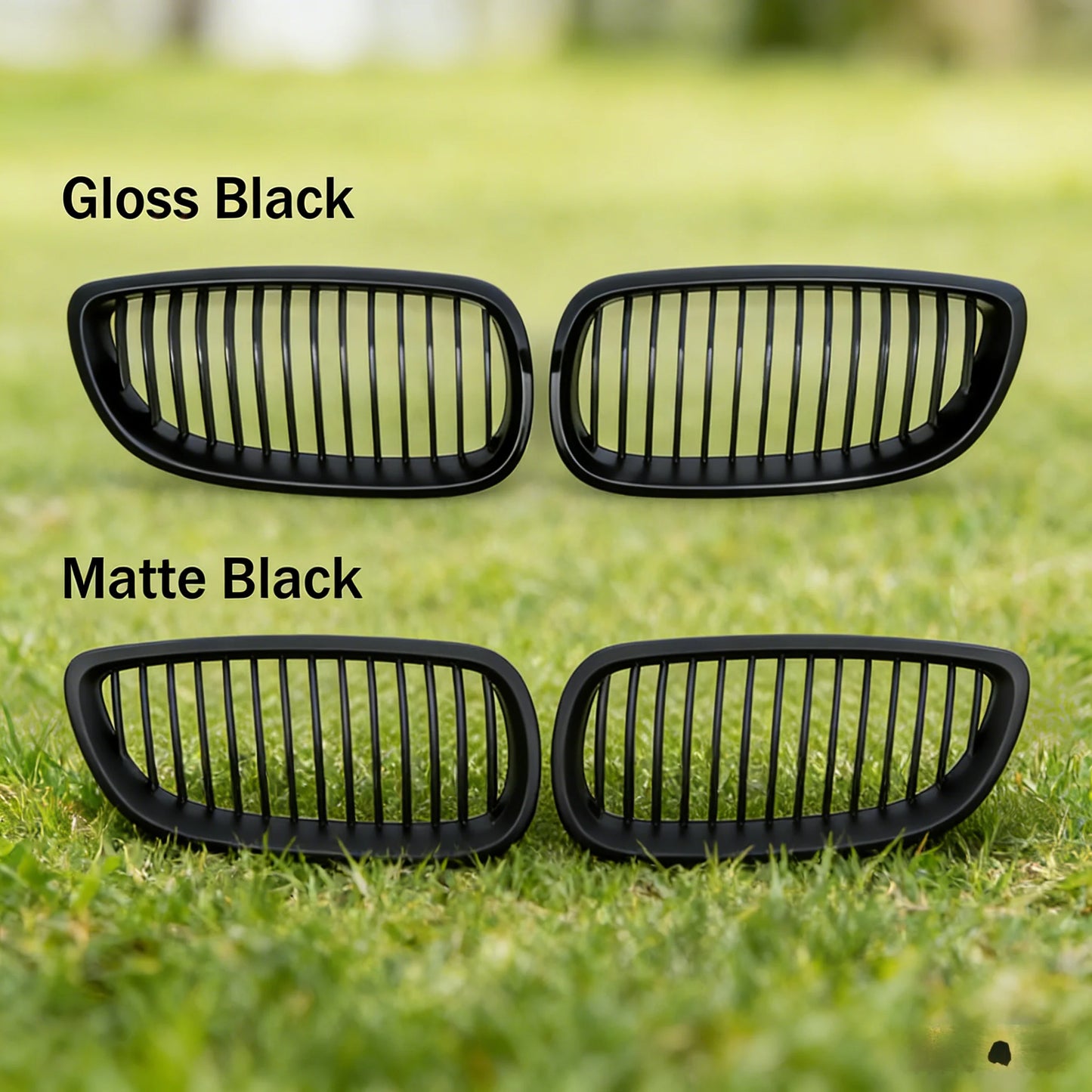 Single Line Front Kidney Grille Pair – BMW E92 E93 3 Series & M3 | Gloss & Matte Black