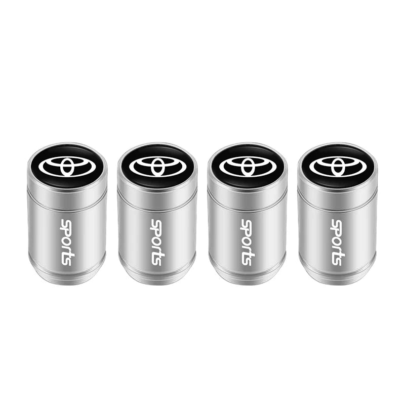 Toyota Tire Valve Caps and Key Chain for GR Corolla, Yaris, Aygo, Prius