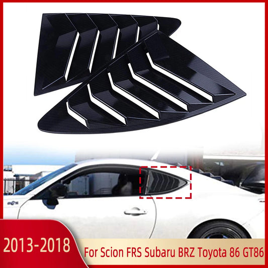 Toyota Rear Quarter Window Louvres for Scion FRS, Subaru BRZ, Toyota 86