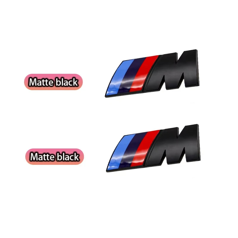 BMW M Logo Fender & Trunk Badge Emblem – 2 Piece Set | Multiple Sizes