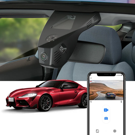 Toyota 4K WiFi Dash Cam for GR Supra 2020-2026 and Aygo X 2018-2025