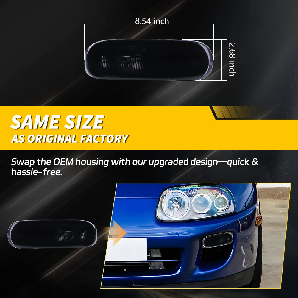 Toyota 2Pcs Front Bumper Daytime Running Light Turn Signal Light For JZA80